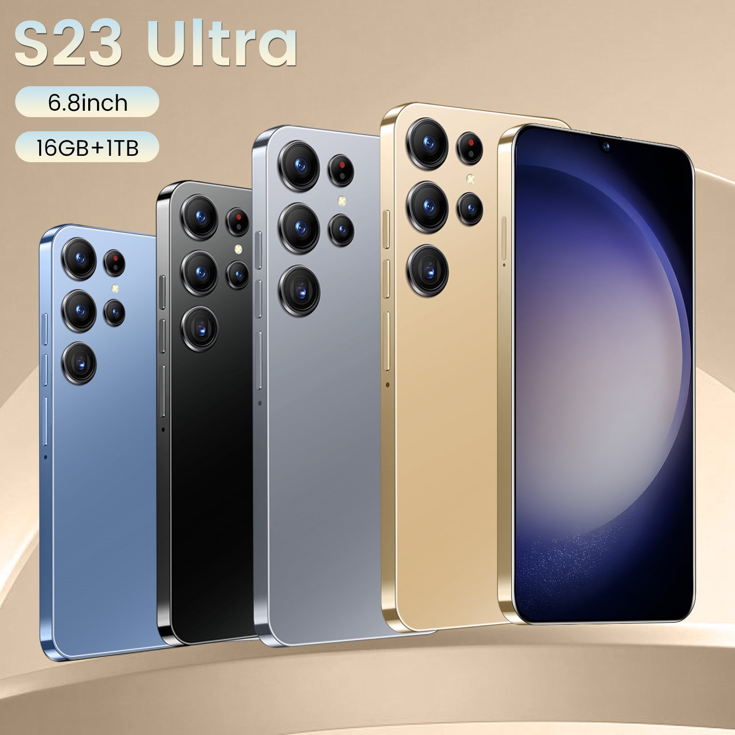 2024 S23 Ultra High Quality 5G Smartphone 5000 mah 78MP+108MP 16GB+1TB Android 14 Low Price Mobile Phone with 3G 4G Features